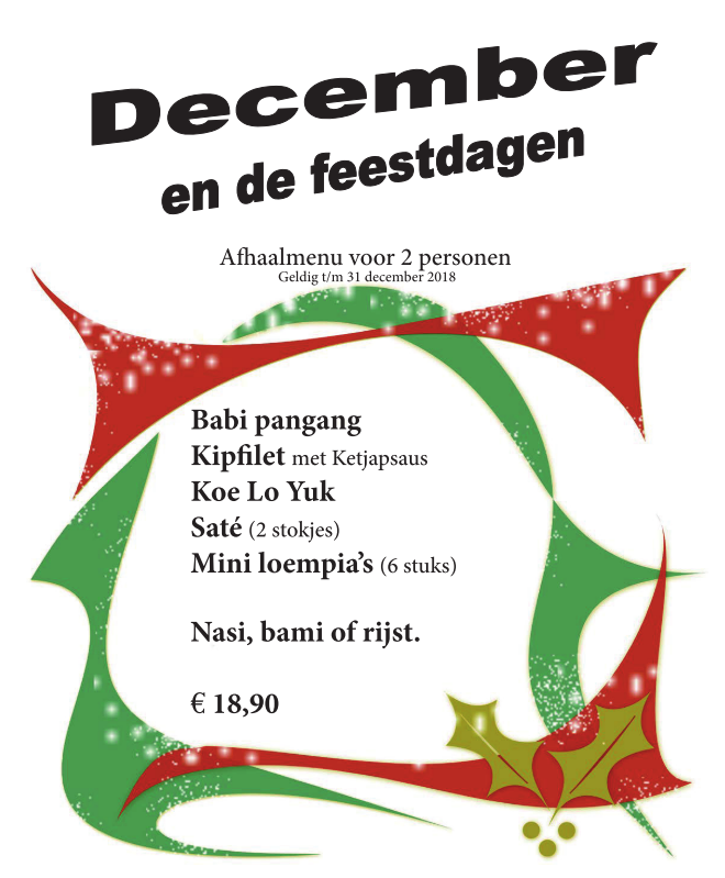 Dec afhaalmenu 2018